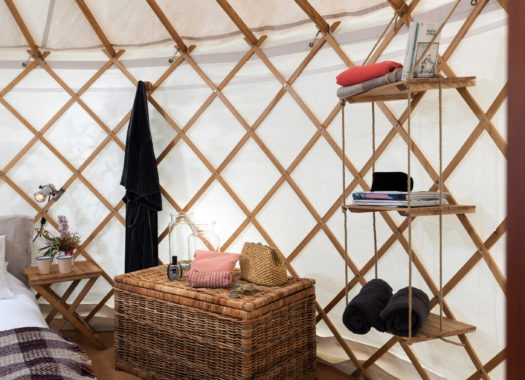 living area - luxury yurt