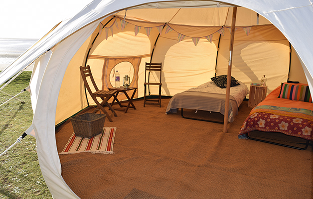 living area - lotus belle tent